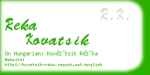 reka kovatsik business card